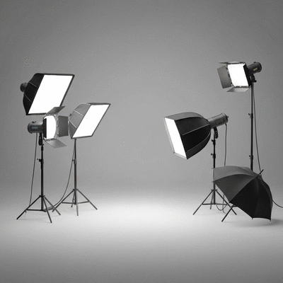 Professional dog dryer accessories including various nozzles, grooming gloves, and towels, clean background, no text, no words